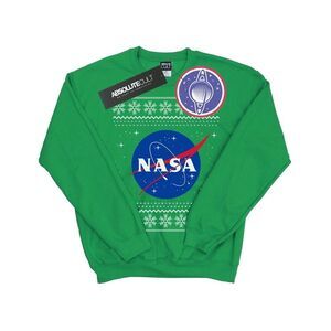 NASA Mens Classic Fair Isle Sweatshirt / Irish Green